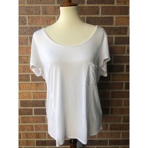 Trouve Scoop Neck Pocket Tee